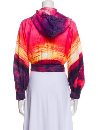 Zimmermann Linen Printed Crop Top