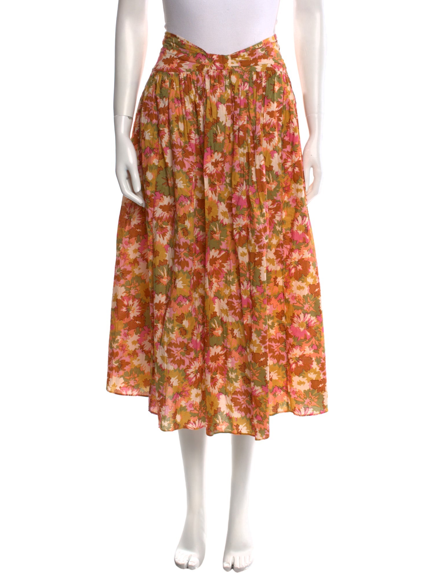 Zimmermann Floral Print Midi Length Skirt