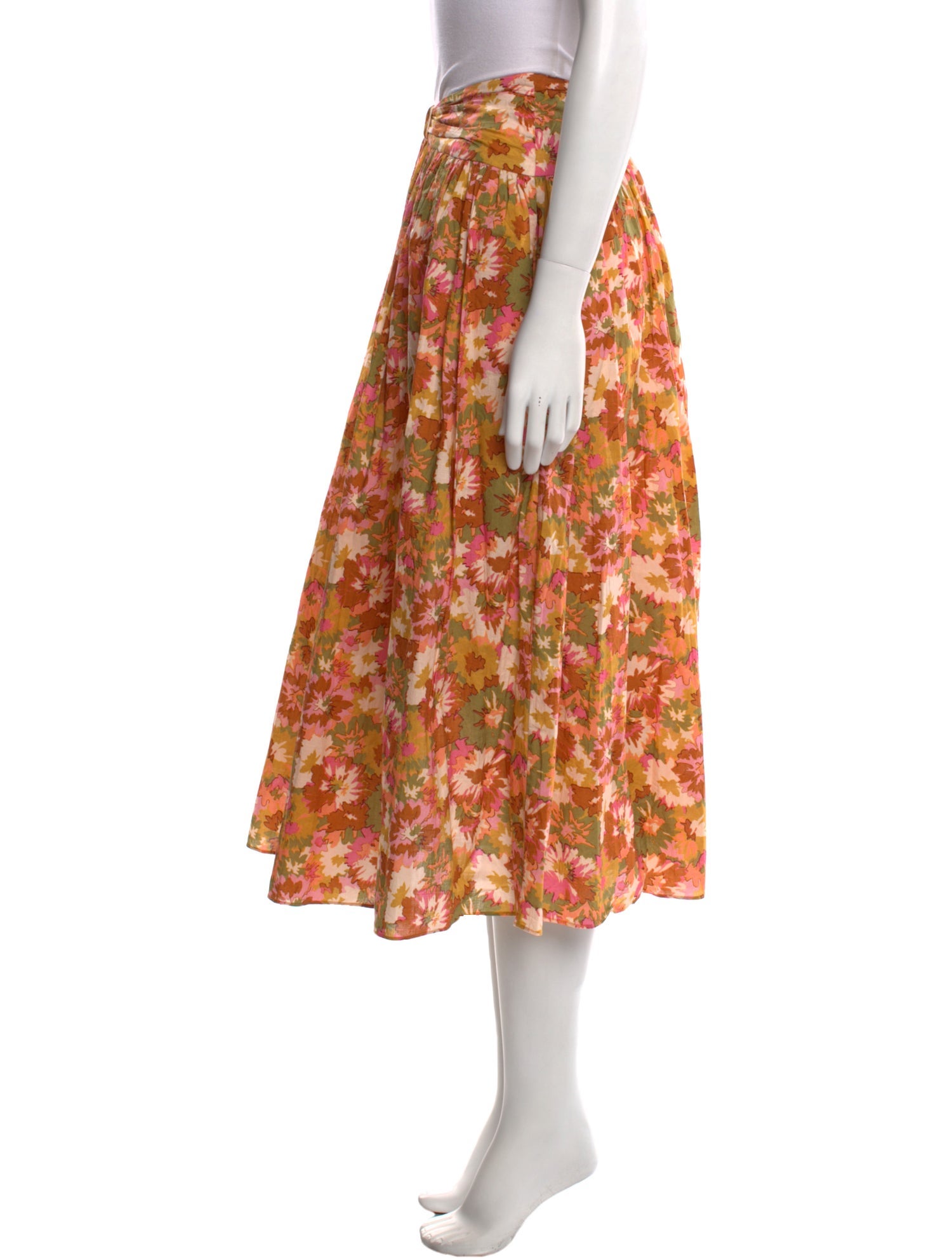 Zimmermann Floral Print Midi Length Skirt