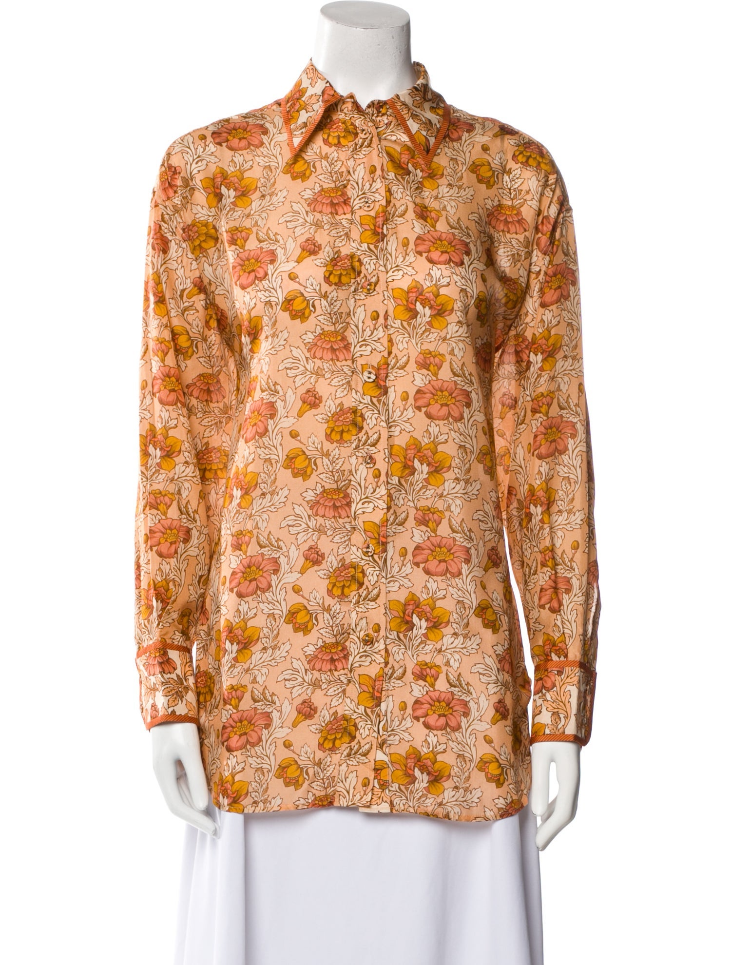 Zimmermann Silk Printed Button-Up Top