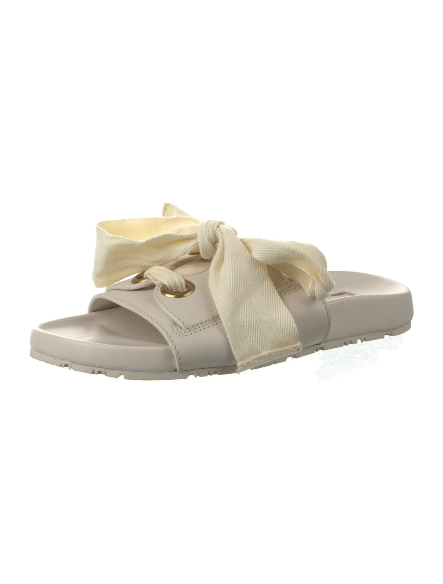 Zimmermann Leather Bow Accents Slides