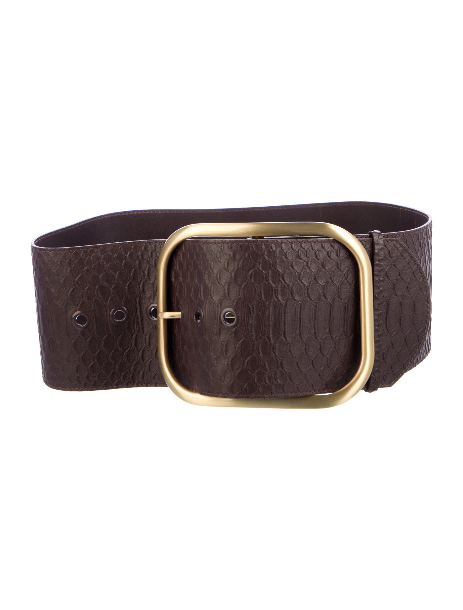 Zimmermann Wide Embossed Leather Waist Belt