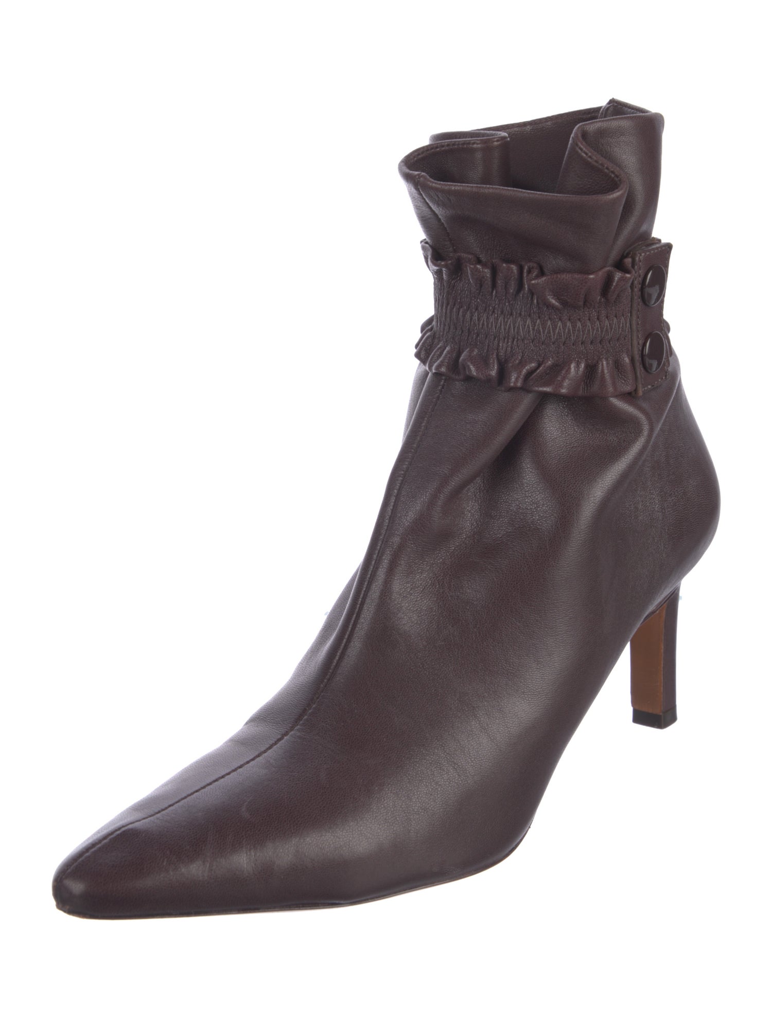 Zimmermann Leather Ruffle Embellishment Boots