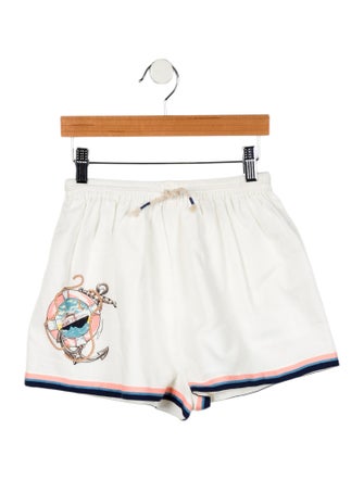 Zimmermann Girls Marina Solid Cotton Shorts