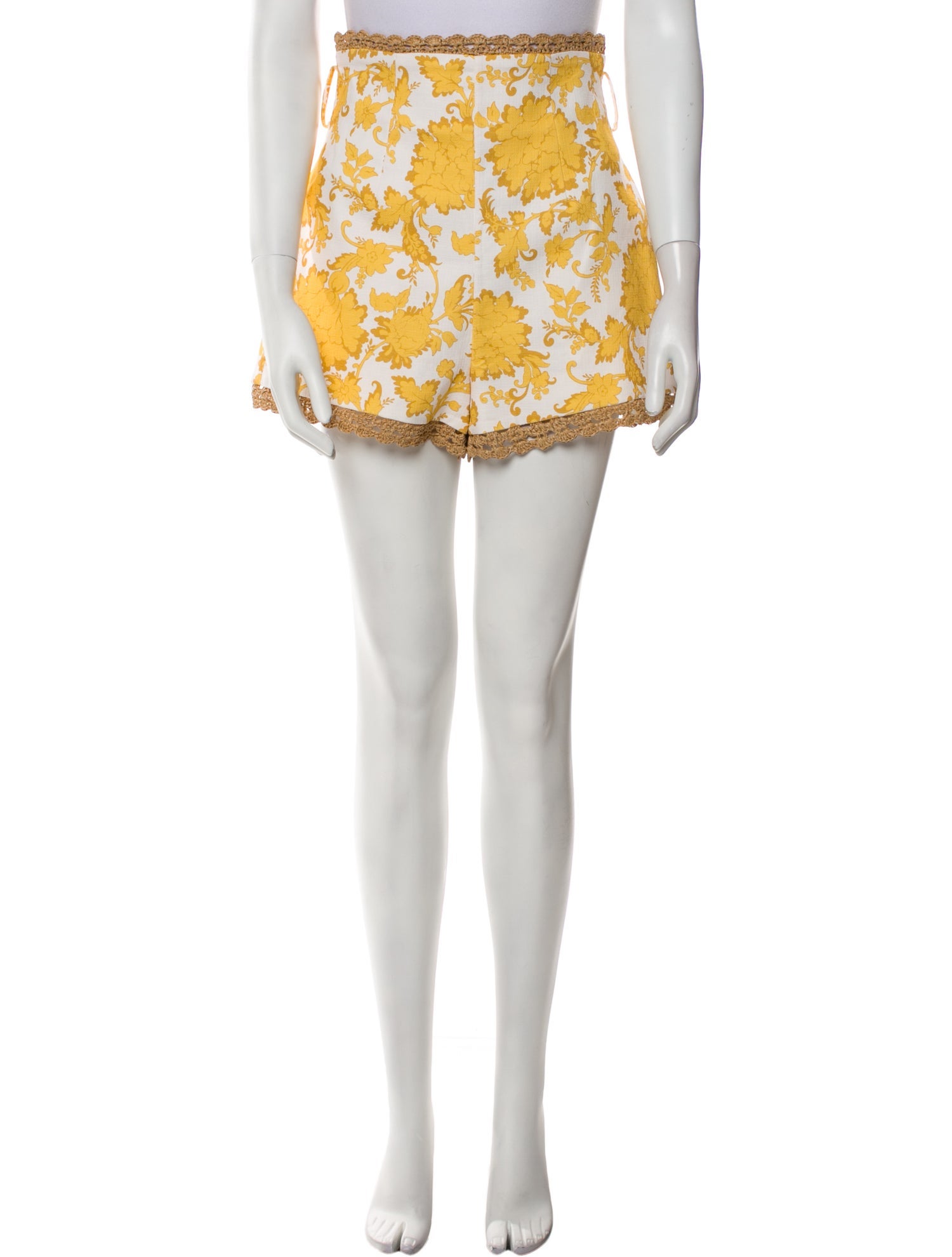 Zimmermann Floral Print Mini Shorts