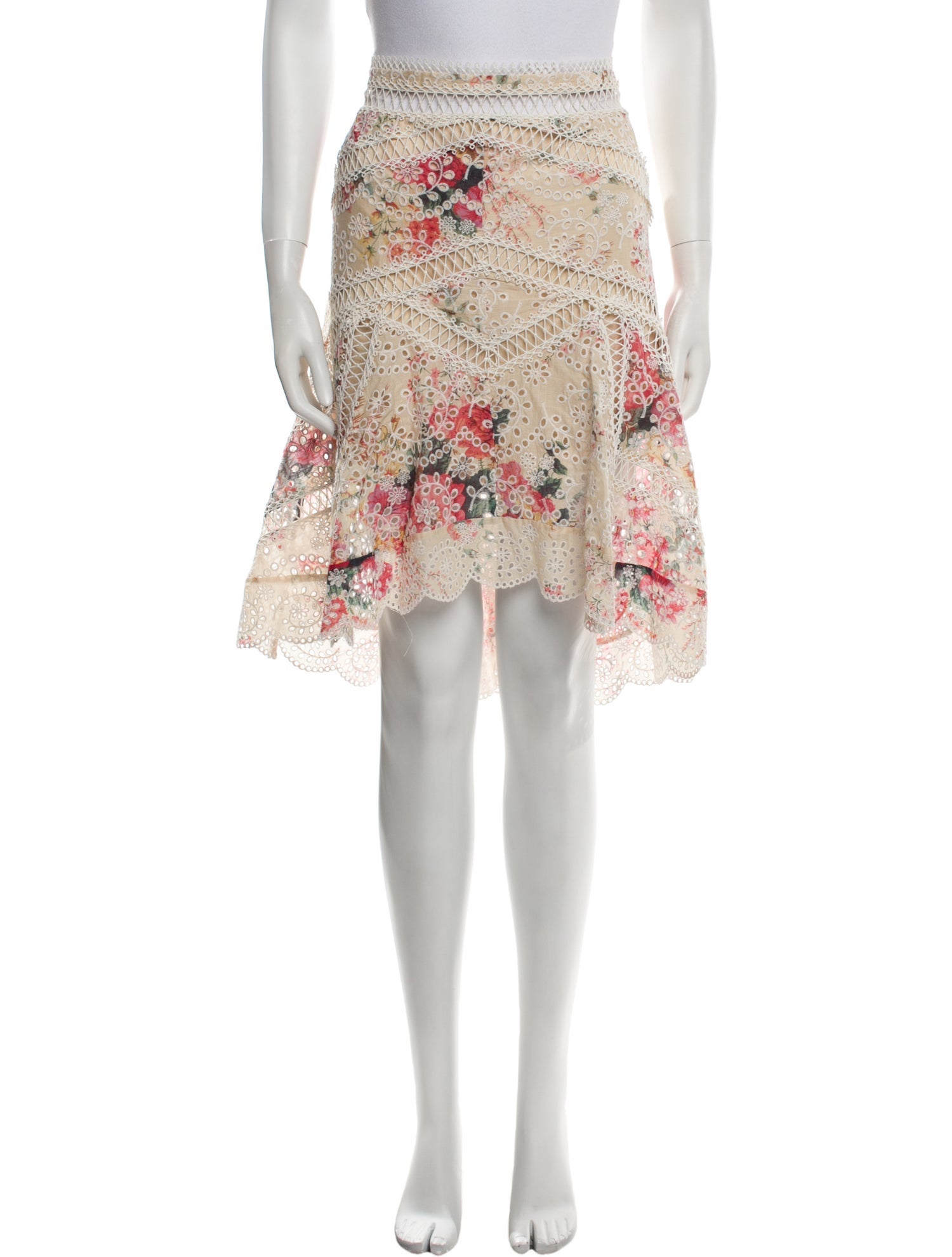 Zimmermann Lace Pattern Knee-Length Skirt