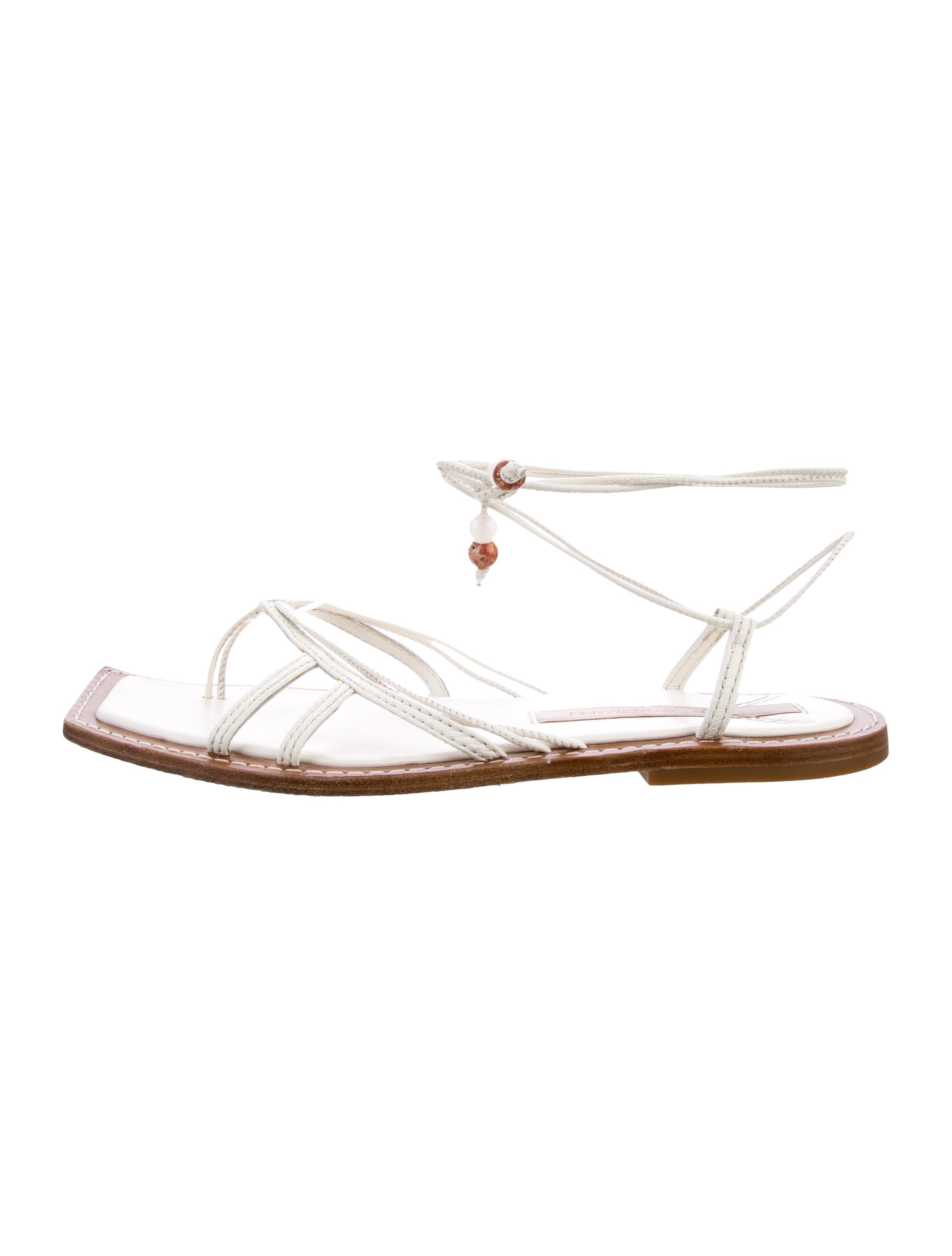 Zimmermann Leather Beaded Accents Sandals