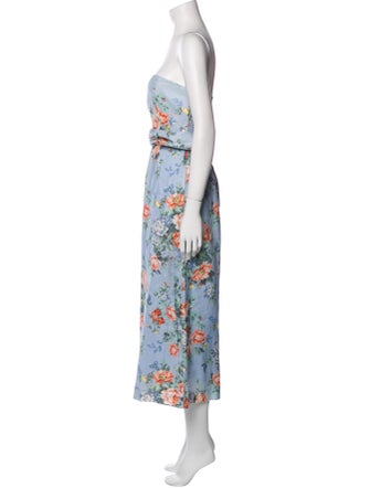 Zimmermann Linen Floral Print Jumpsuit