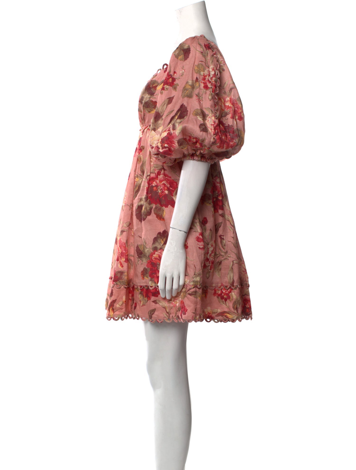 misaページ MISA Los Angeles Floral Print Mini Dress - Neutrals Dresses