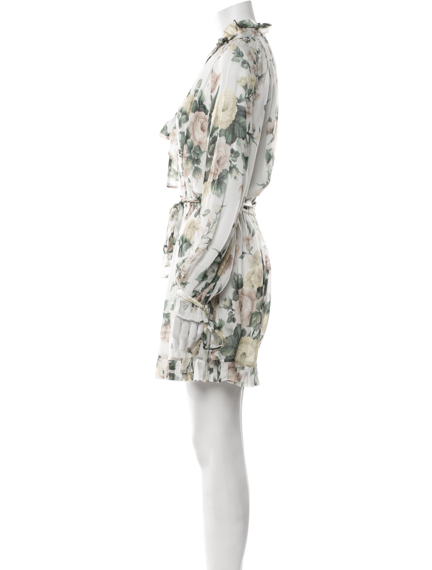 Zimmermann Floral Print V-Neck Romper