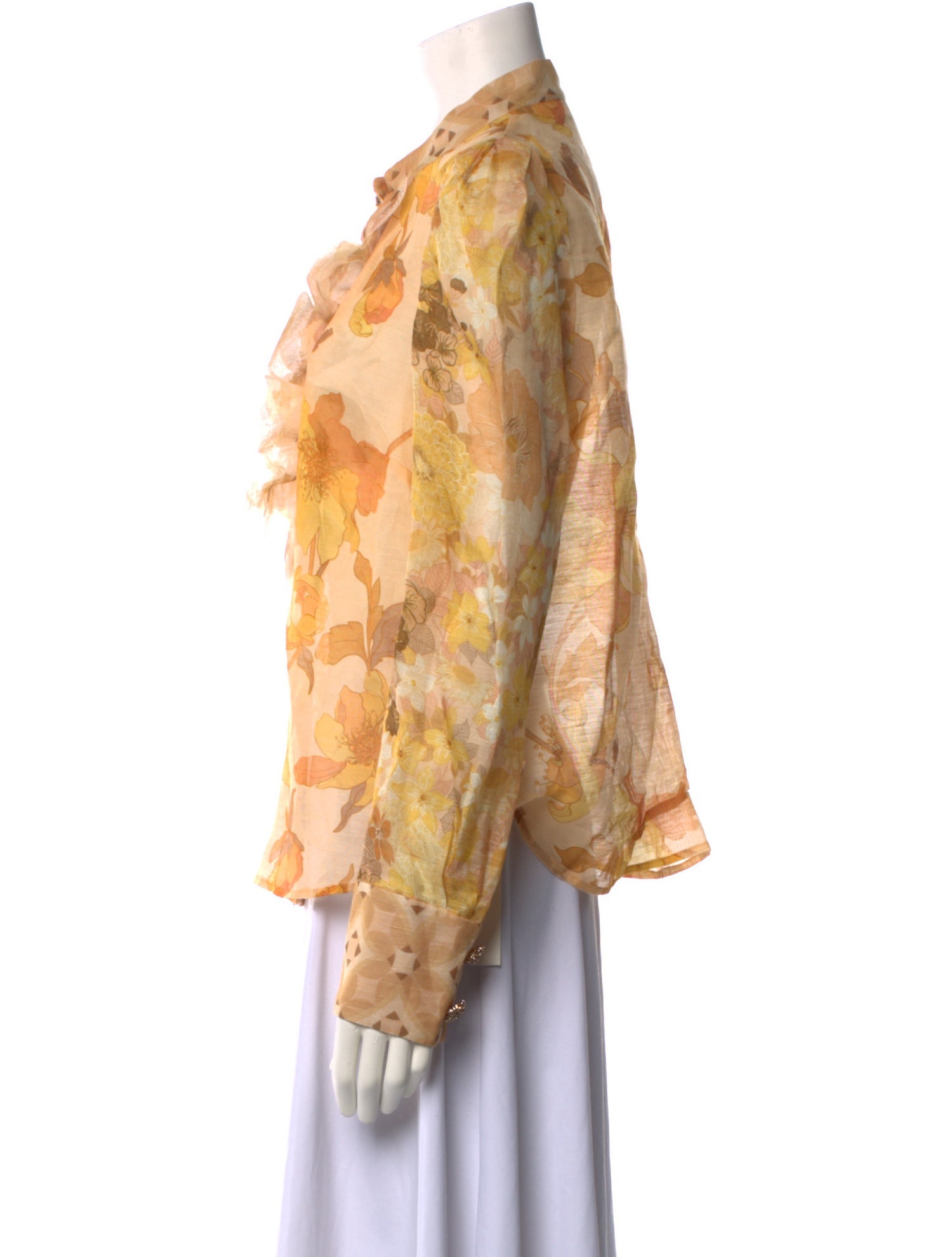 Zimmermann Linen Floral Print Blouse