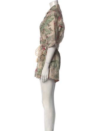 Zimmermann Linen Floral Print Romper