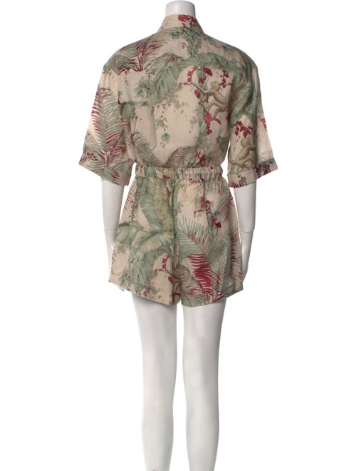 Zimmermann Linen Floral Print Romper