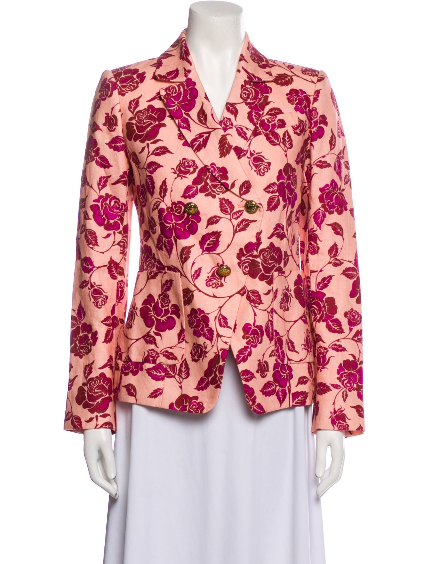 Zimmermann Linen Floral Print Blazer
