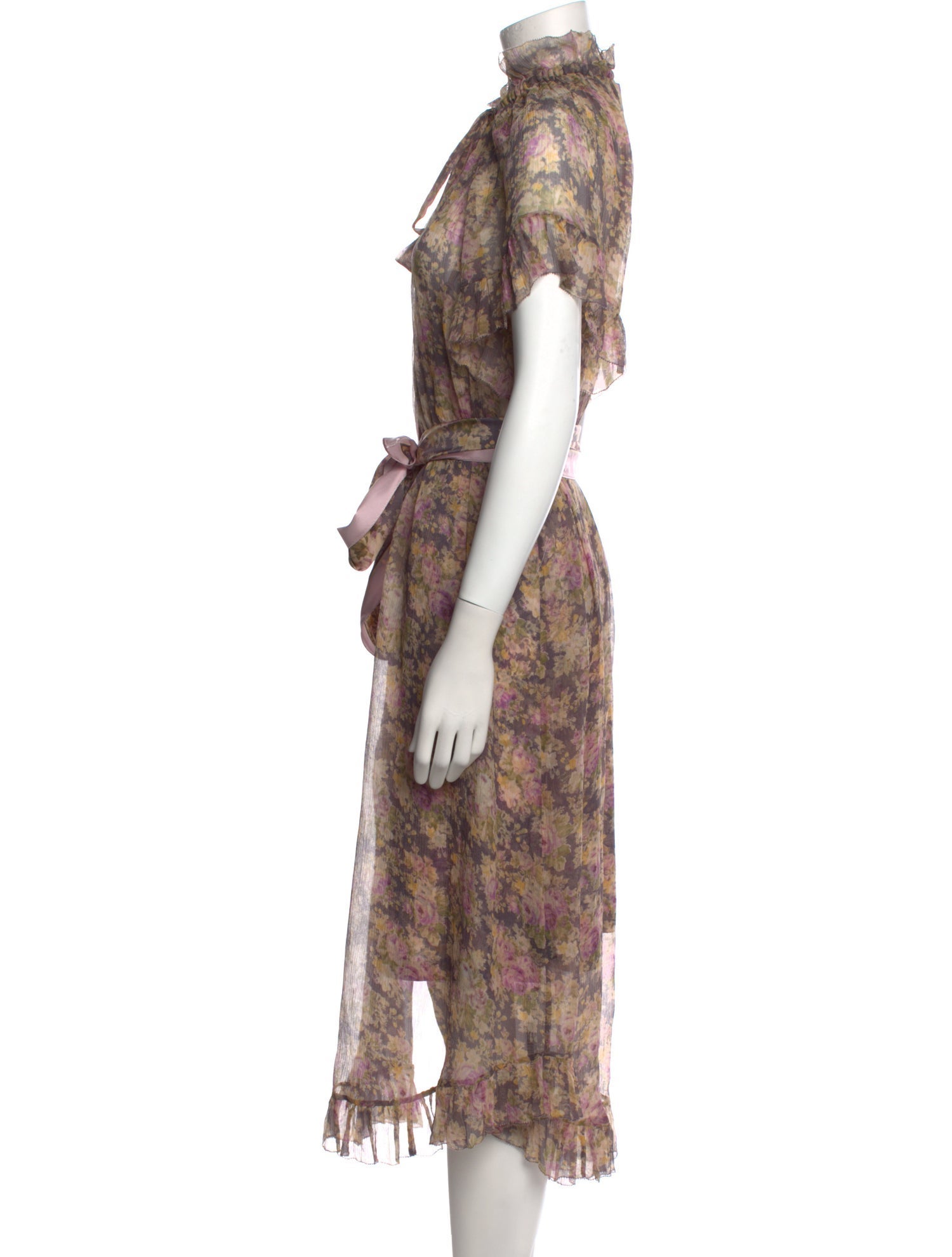 Zimmermann Floral Print Long Dress w/ Tags - Green Dresses, Clothing ...