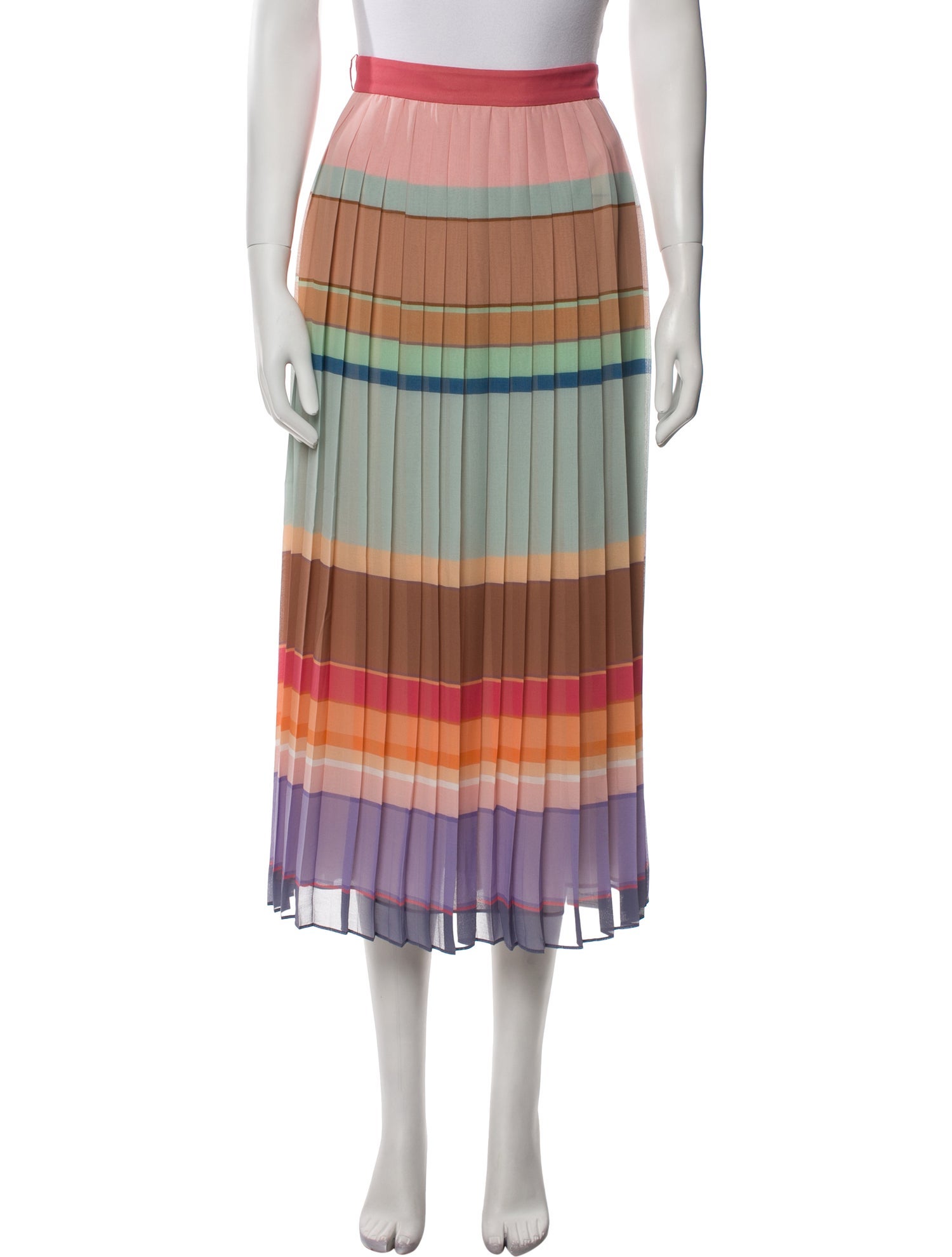 Zimmermann Striped Midi Length Skirt