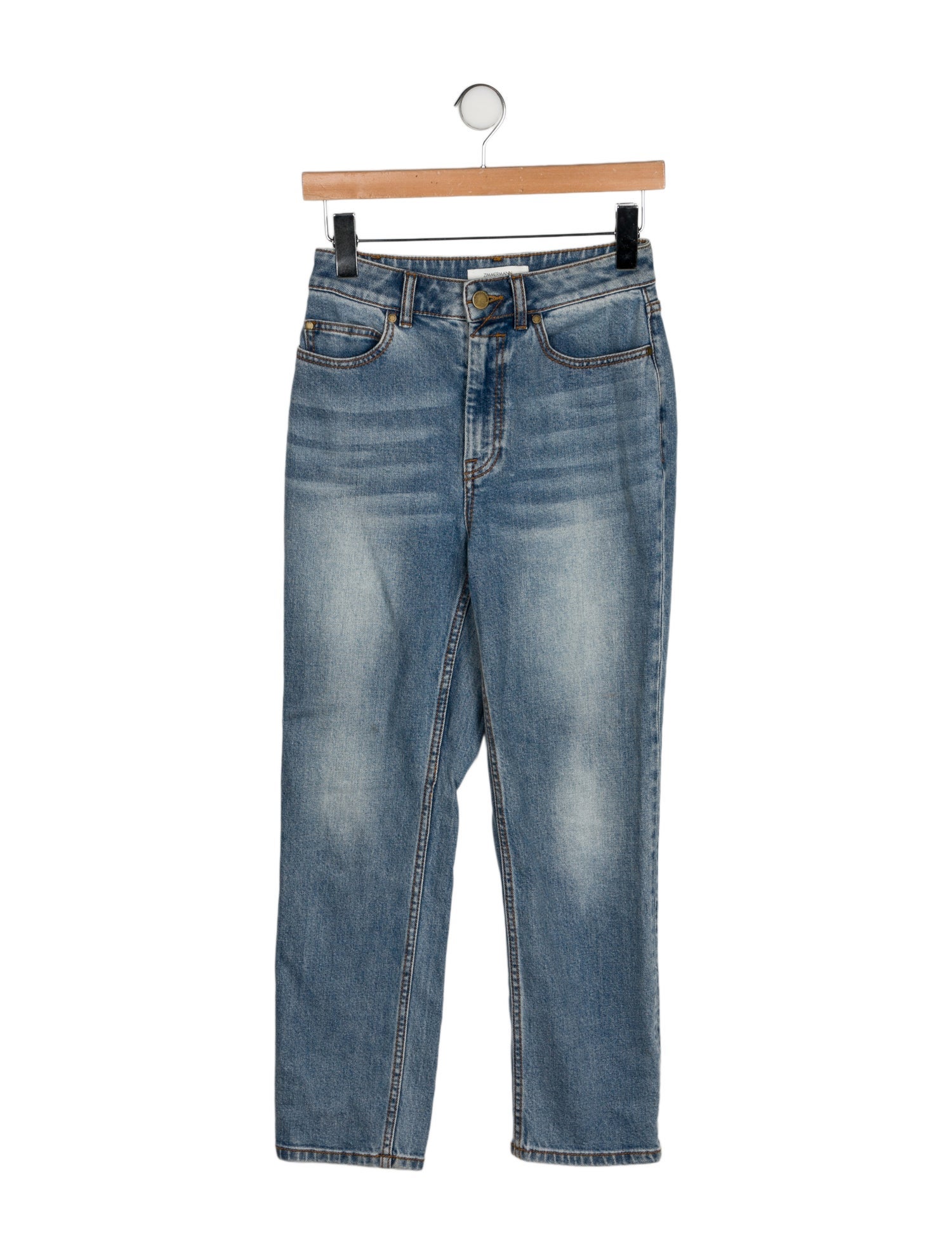 Zimmermann High-Rise Straight Leg Jeans