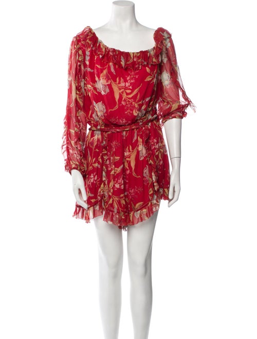 Zimmermann Silk Floral Print Romper