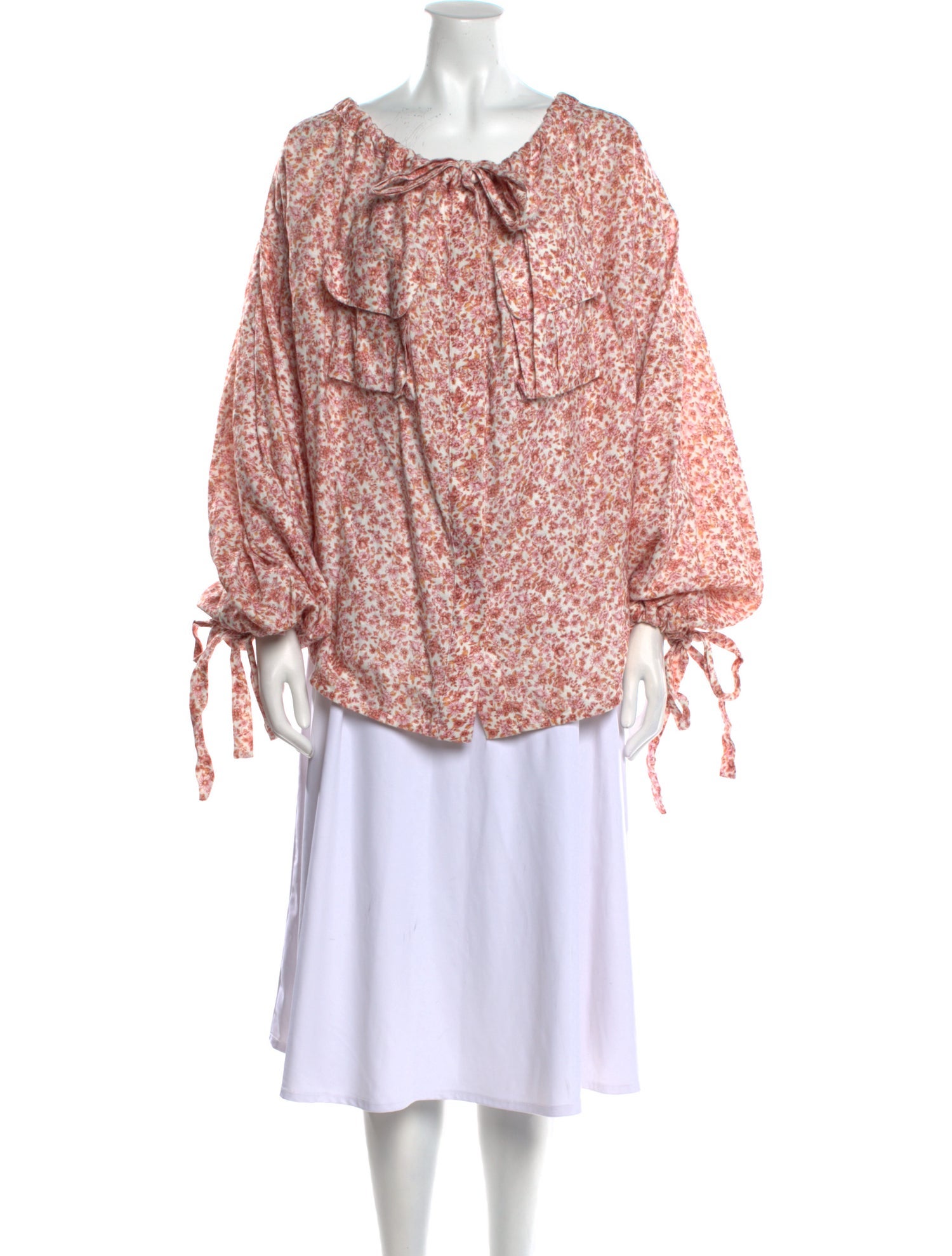 Zimmermann Linen Floral Print Blouse