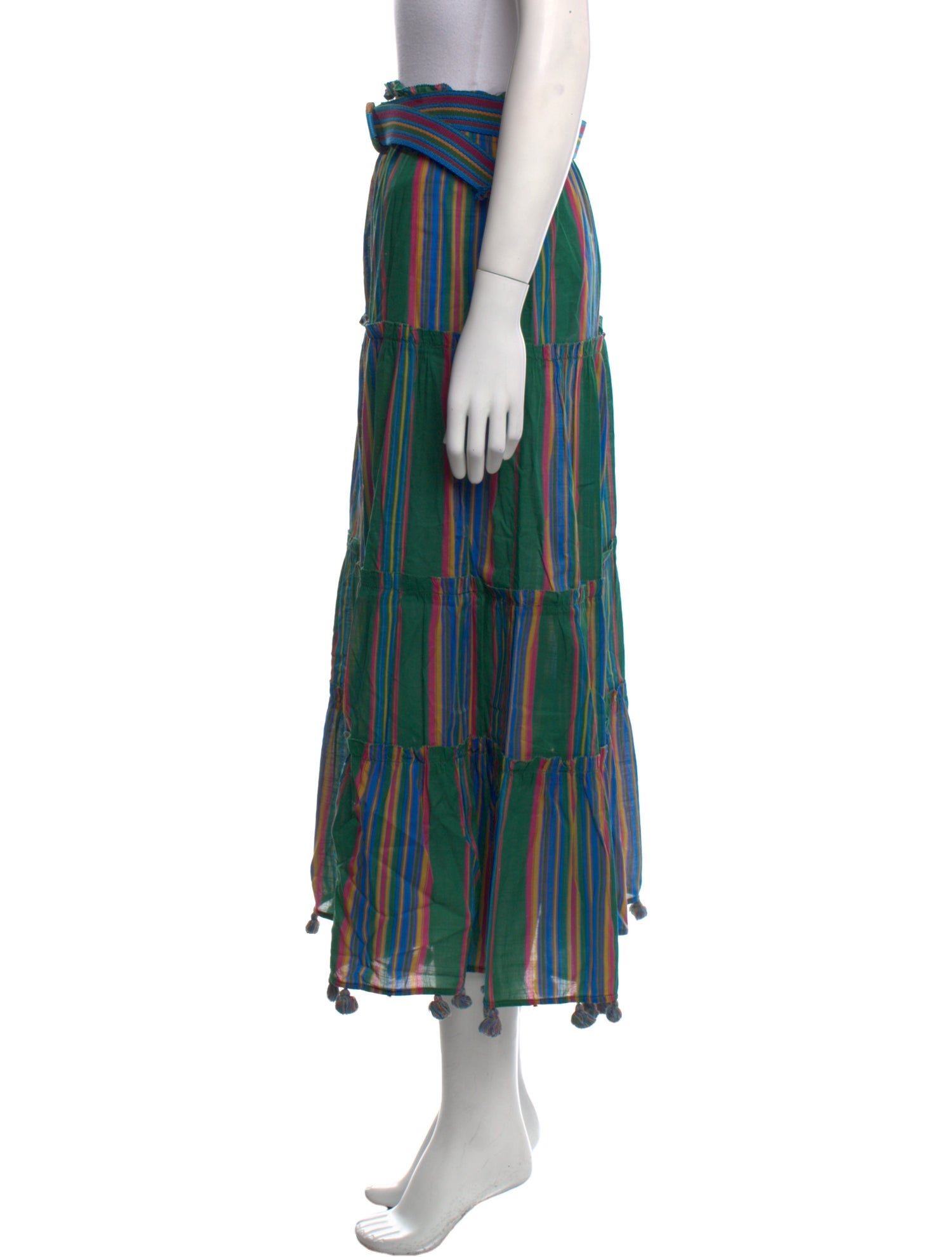 Zimmermann Striped Midi Length Skirt