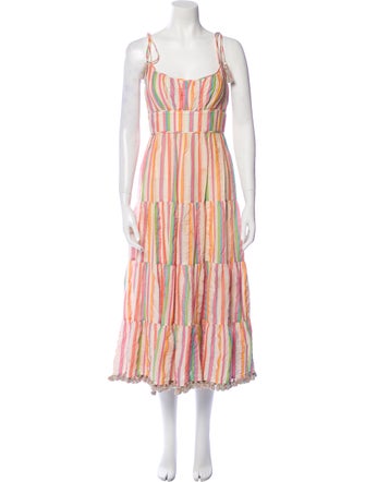 Zimmermann Striped Midi Length Dress