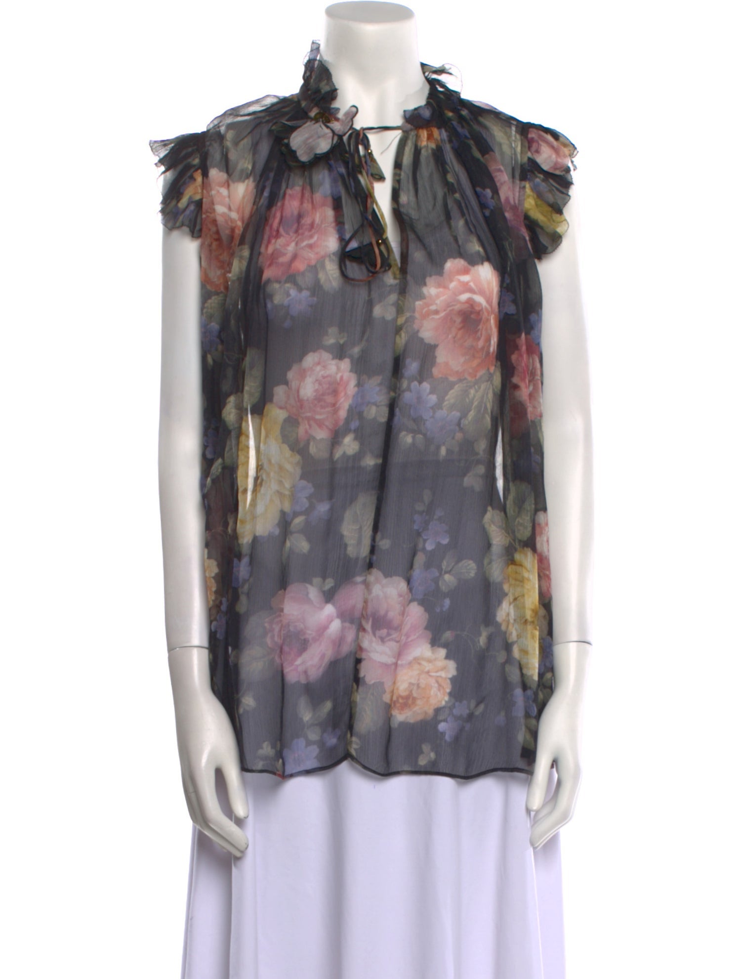 Zimmermann Silk Floral Print Blouse w/ Tags