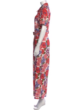 Zimmermann Linen Printed Jumpsuit