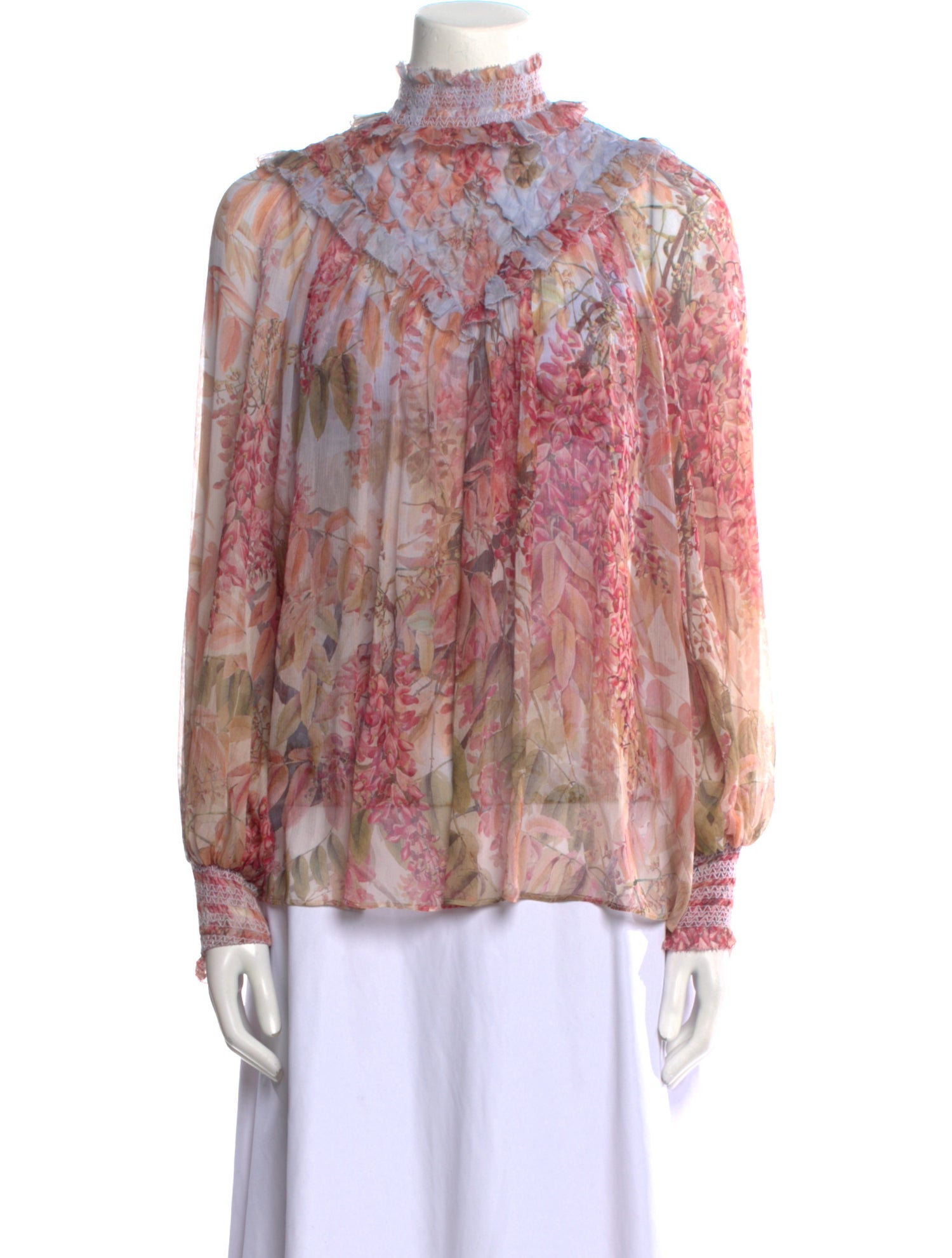 Zimmermann Silk Floral Print Blouse