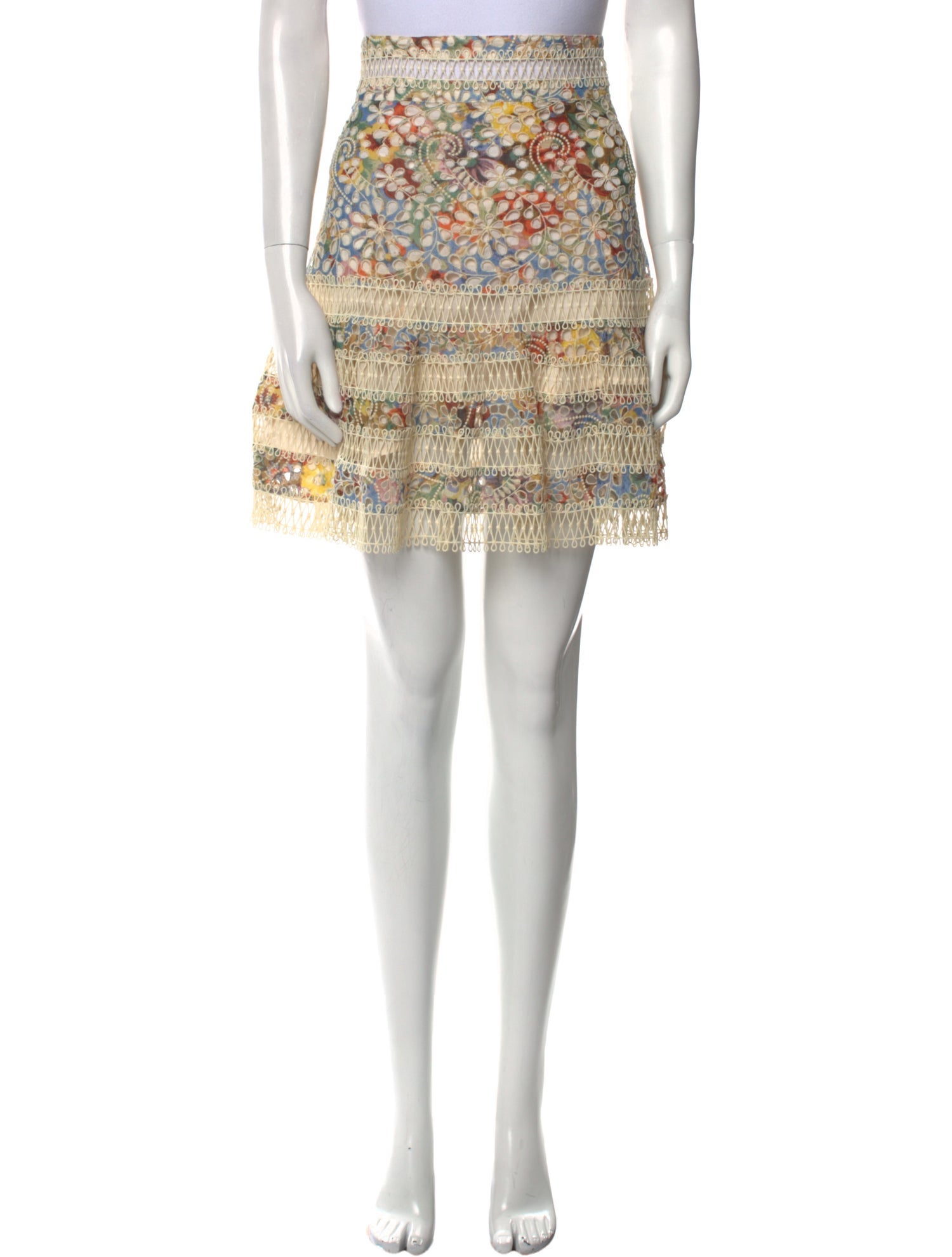 Zimmermann Floral Print Knee-Length Skirt