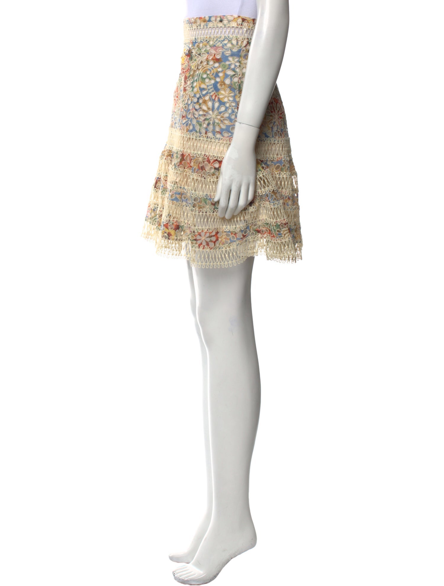 Zimmermann Floral Print Knee-Length Skirt