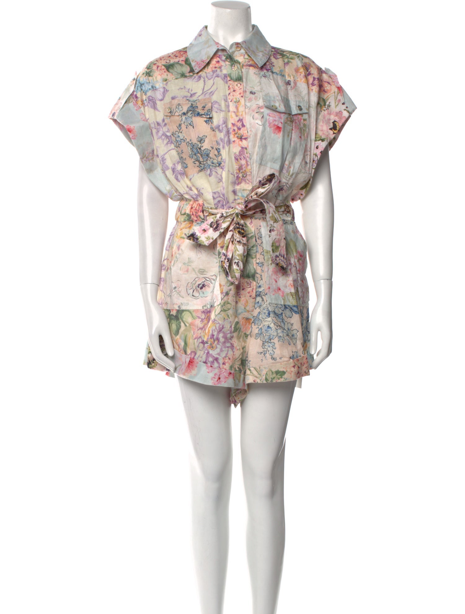 Zimmermann Linen Printed Romper