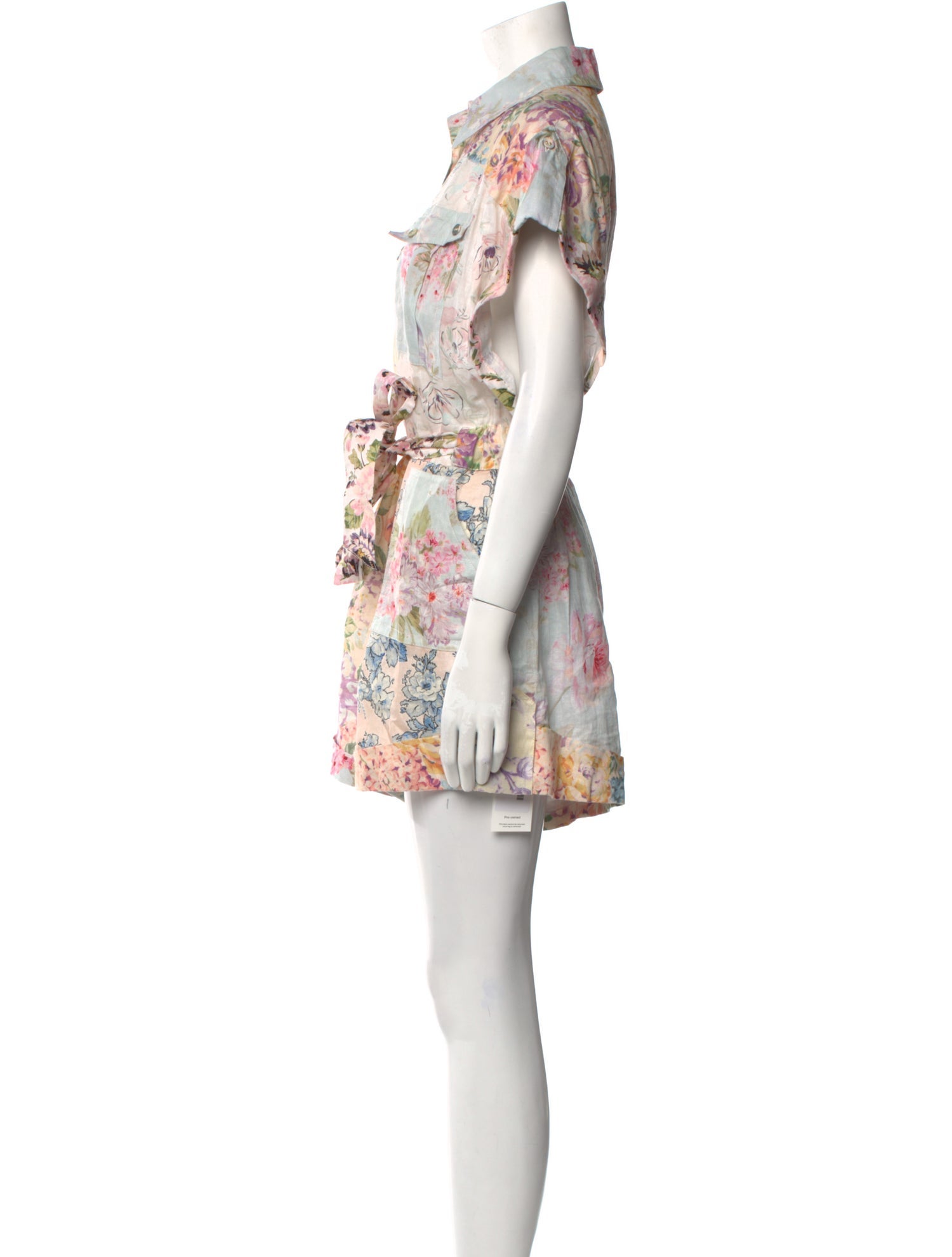 Zimmermann Linen Printed Romper