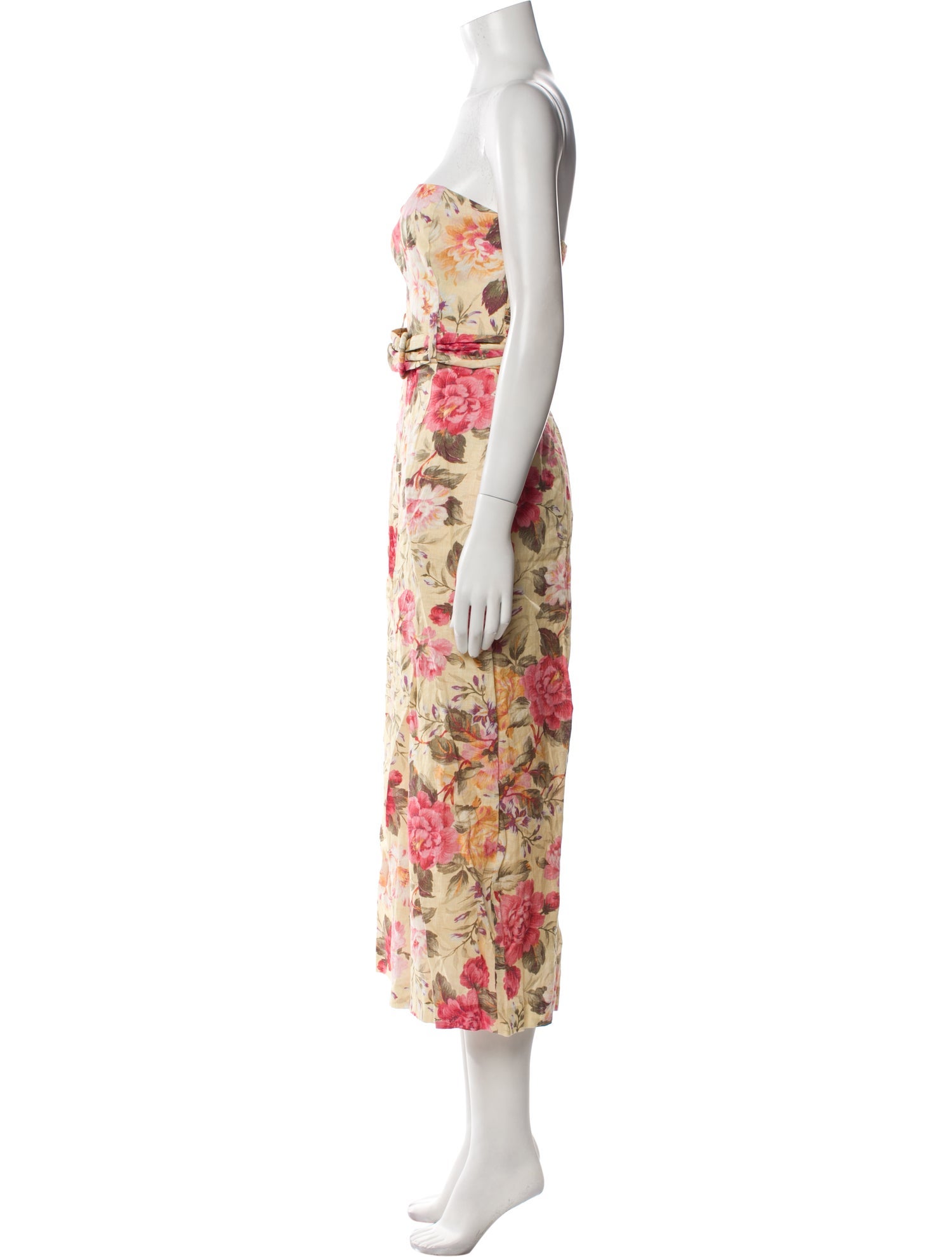 Zimmermann Linen Floral Print Jumpsuit