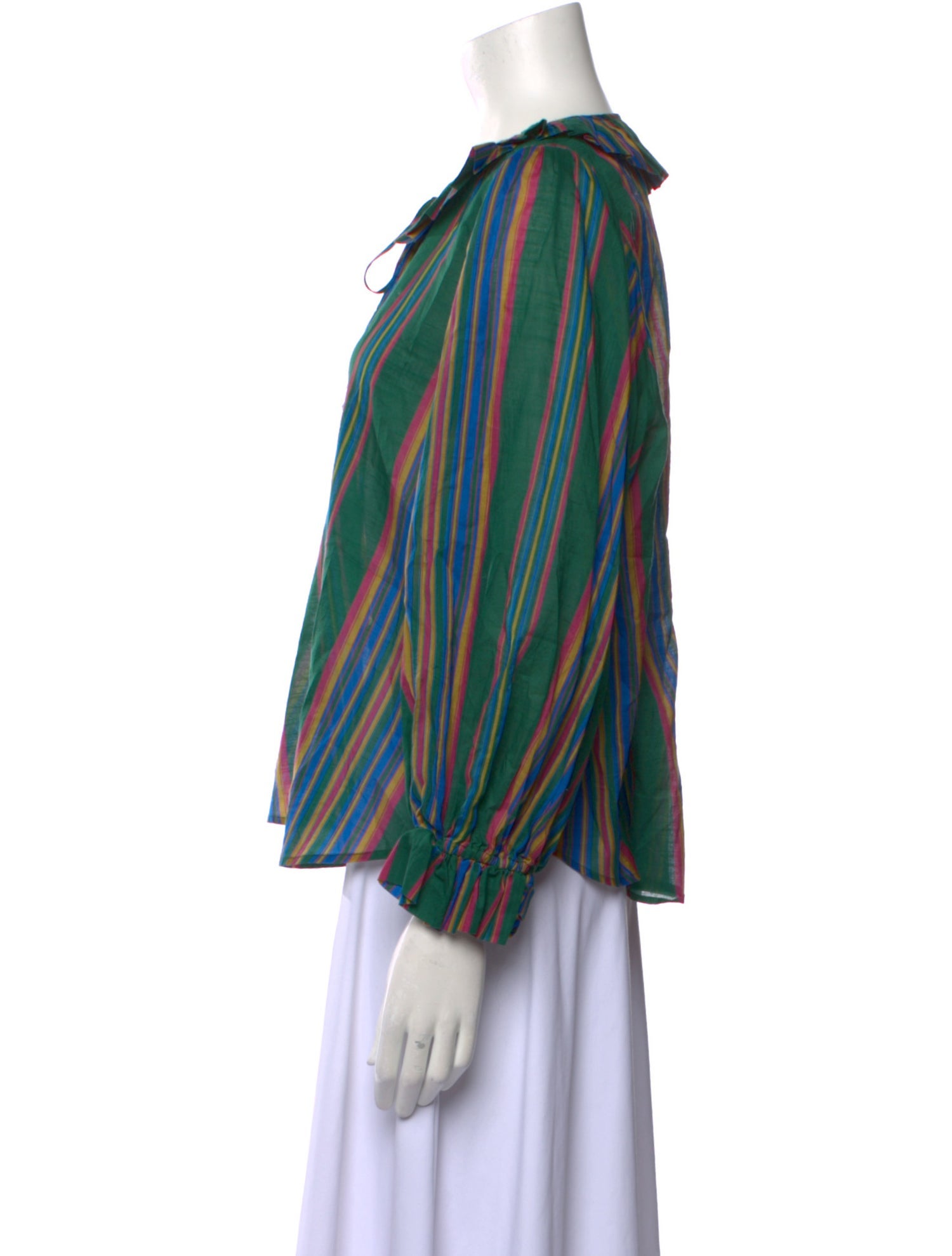 Zimmermann Striped Tie Neck Blouse