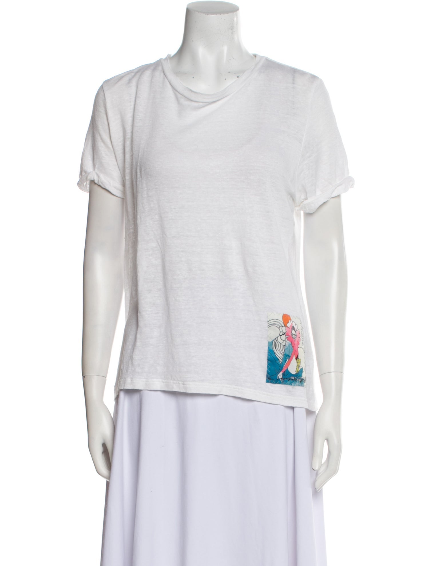 Zimmermann Linen Cowl Neck T-Shirt