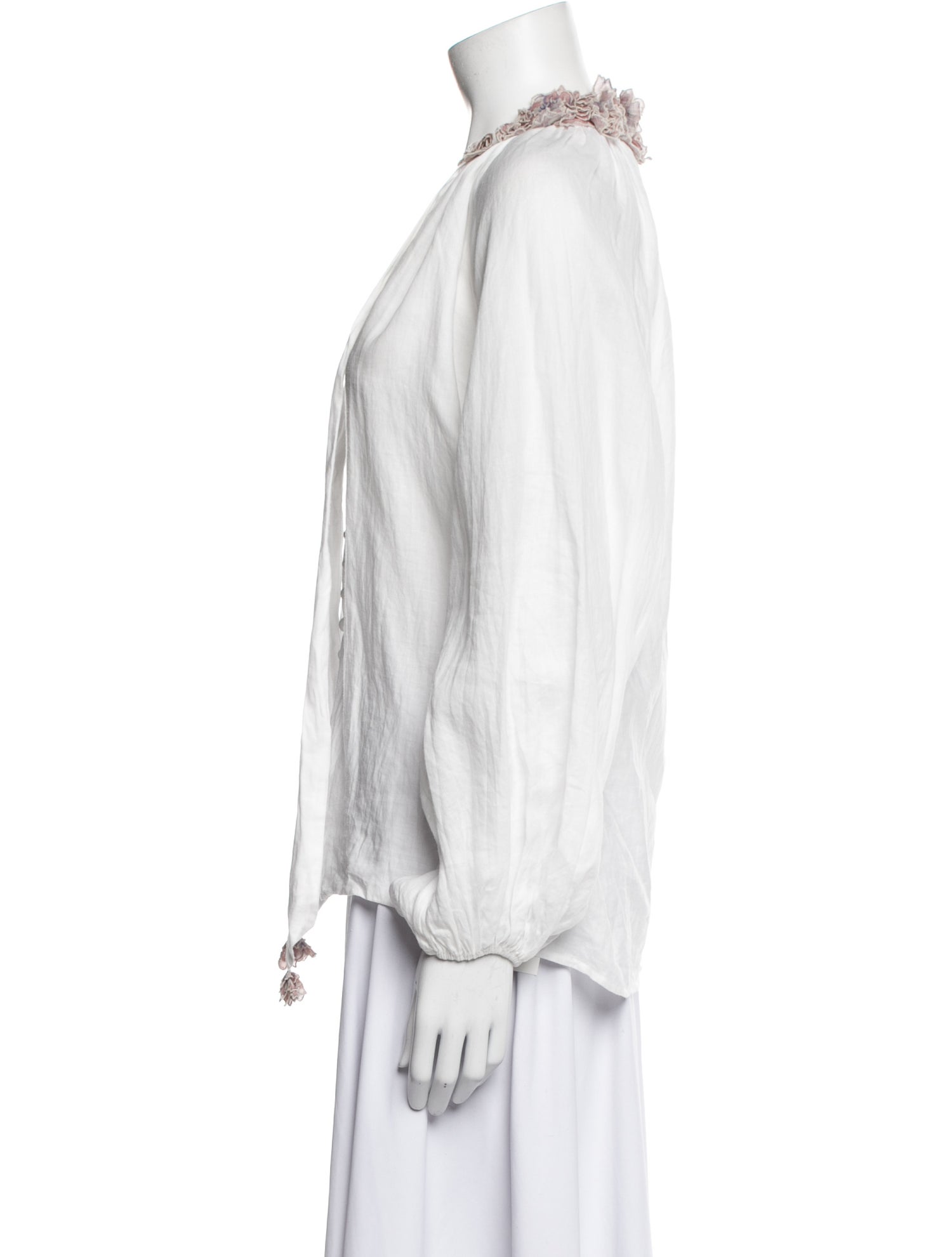 Zimmermann Linen V-Neck Blouse