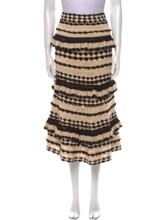 Zimmermann Striped Midi Length Skirt