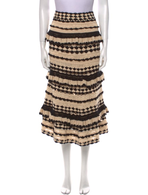 Zimmermann Striped Midi Length Skirt