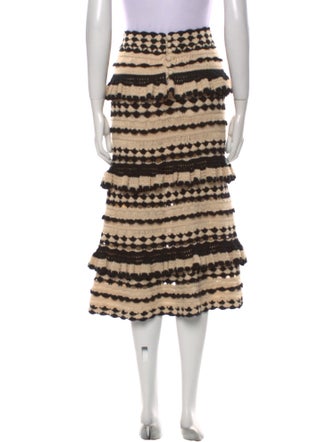 Zimmermann Striped Midi Length Skirt