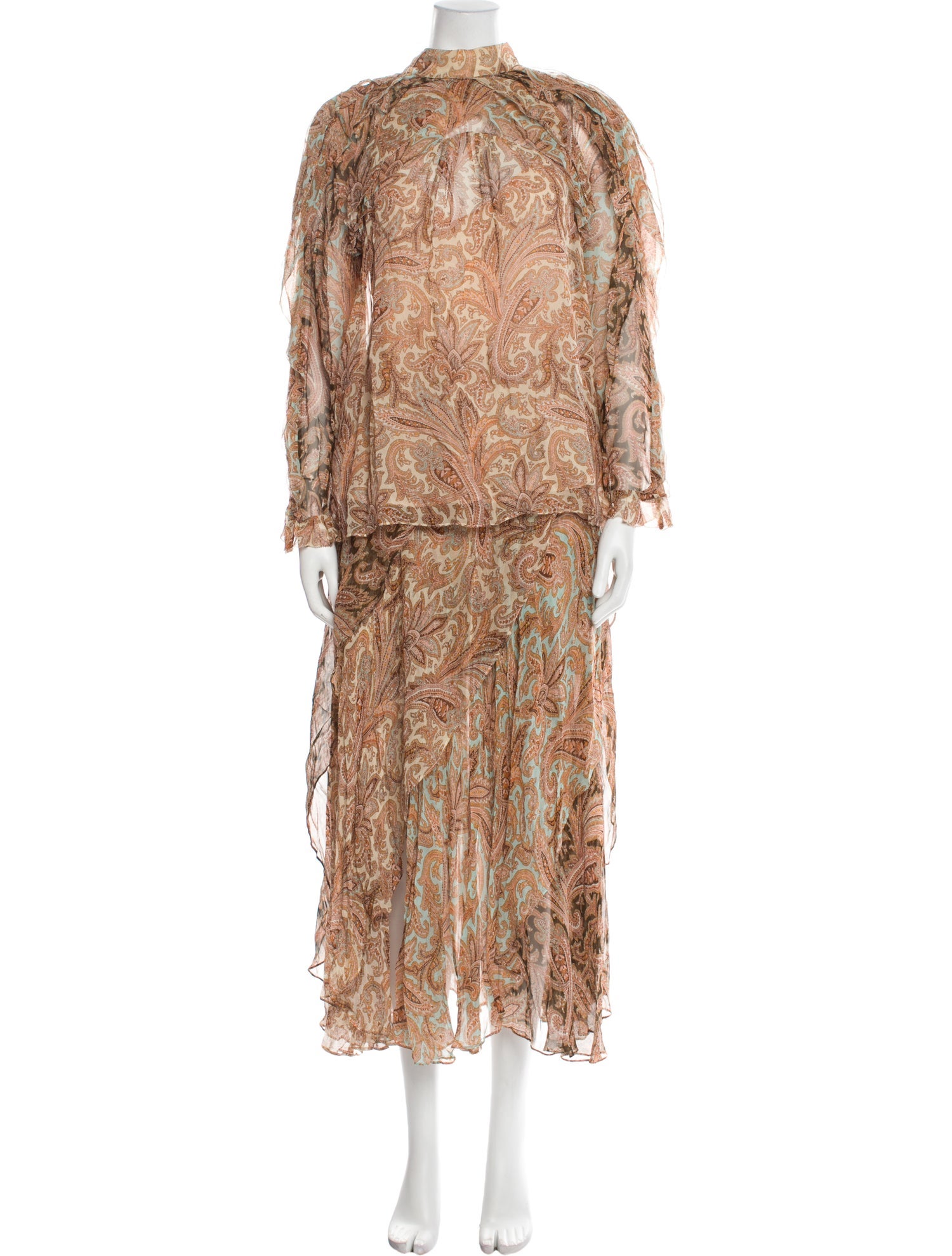 Zimmermann Paisley Print Skirt Set