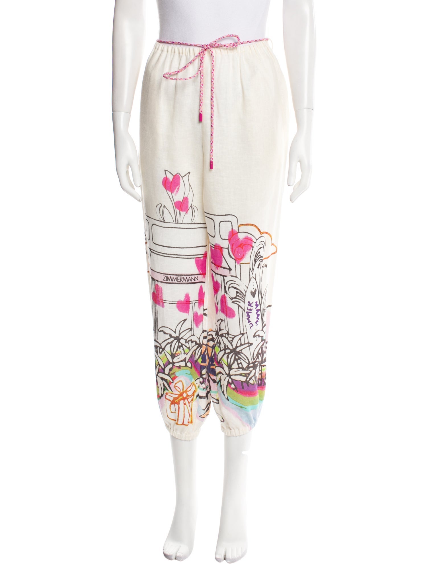 Zimmermann Linen Skinny Leg Pants