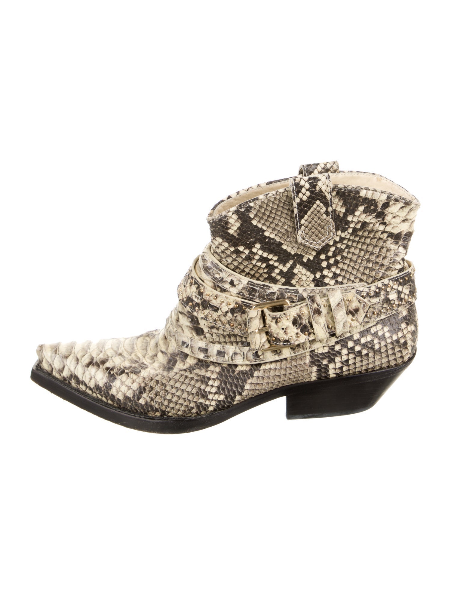 Zimmermann Python Animal Print Western Boots