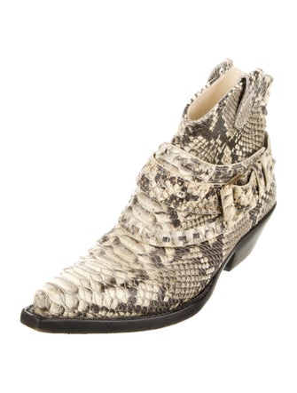 Zimmermann Python Animal Print Western Boots