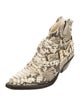 Zimmermann Python Animal Print Western Boots