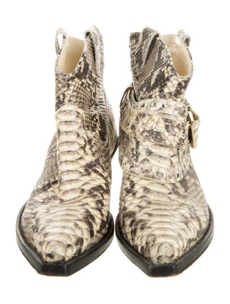 Zimmermann Python Animal Print Western Boots