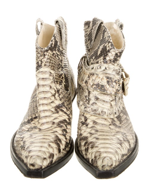 Zimmermann Python Animal Print Western Boots