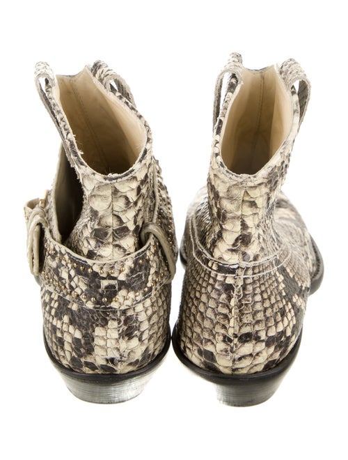 Zimmermann Python Animal Print Western Boots