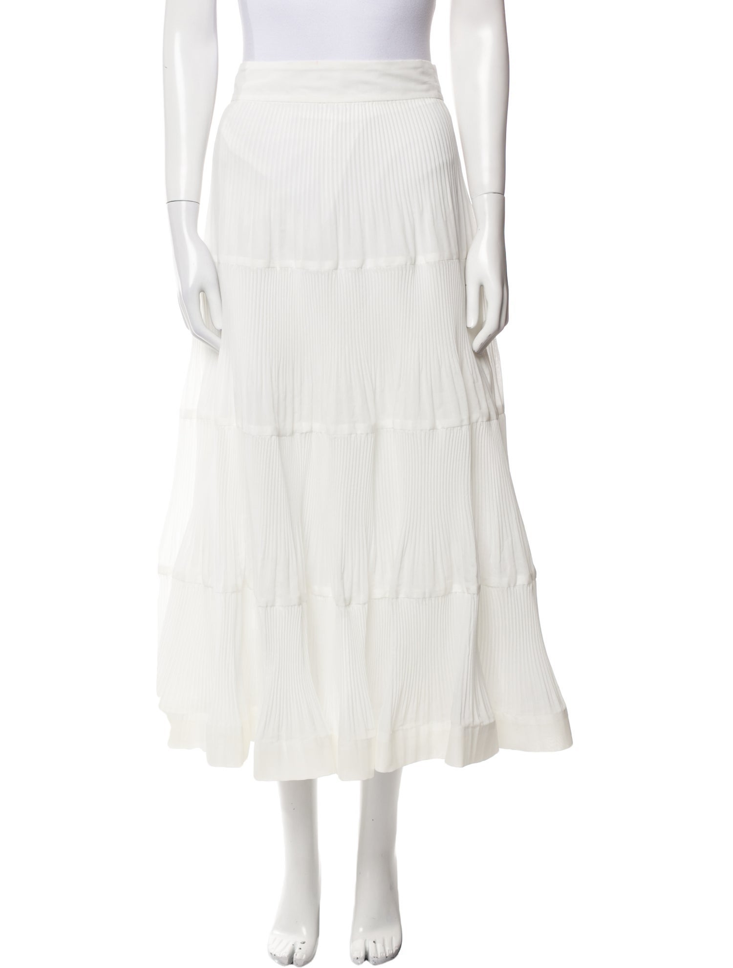 Zimmermann Pleated Accents Midi Length Skirt