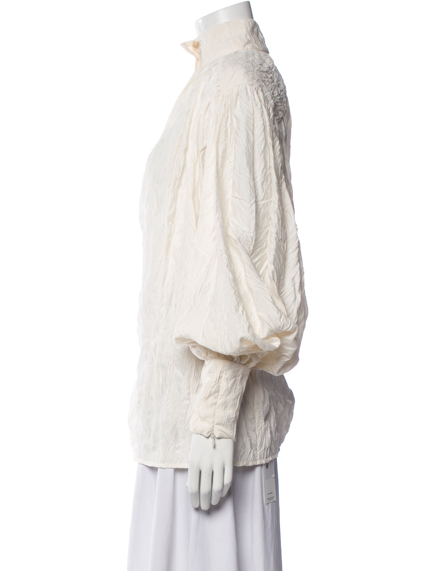 Zimmermann Linen Mock Neck Button-Up Top w/ Tags