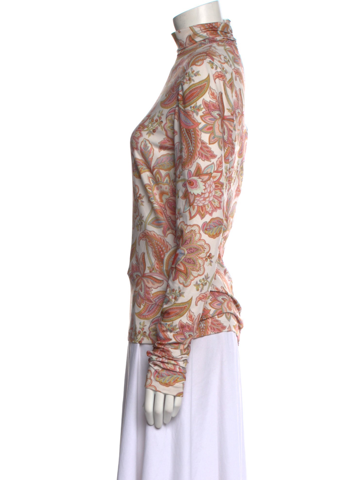 Zimmermann Paisley Print Turtleneck Blouse